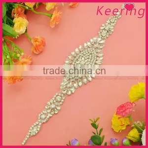 High Quality Sew On Dress Wholesales Crystal Applique WRA-790 thumbnail-1