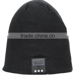 2015 Christmas Gift Knitting Bluetooth Beanie Hat With Headphone Wireless Cap thumbnail-1