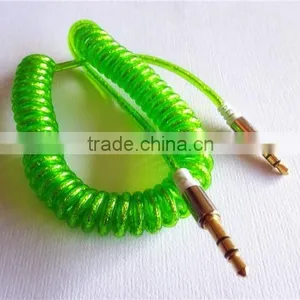 Fashion Audio/DC3.5MM Transparent Spiral Gold-plated Cable thumbnail-1