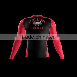 Polyester Spandex Long Sleeves Broadway Bullies Compression Shirt / Rash Guard thumbnail-1