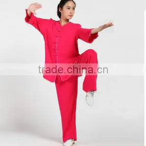 2016 Latest Cotton & Silk Tai Chi Uniforms Womens Girls Wushu Suit Daily Exercise Clothes thumbnail-6