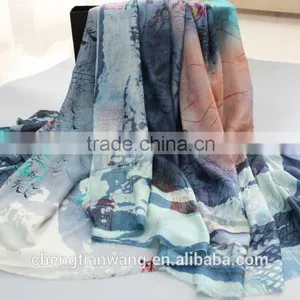 Woven Women's Scarf Wool Fabric for Winter thumbnail-4