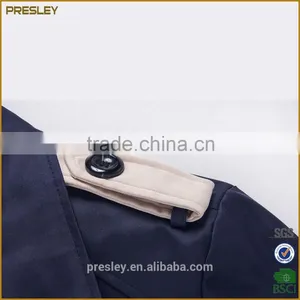 2016 New Arrival Factory Price Winter Men Breasted Wind Coat Man With Belt thumbnail-3