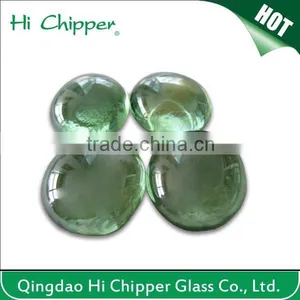 Amber Colored Flat Back Fire Glass Gemstone for Fire Pit Deocration thumbnail-6