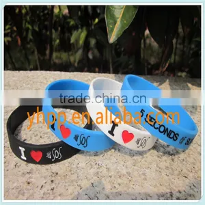 Custom I Love 5 SECONDS OF SUMMER Silicon Filled in Colour Wristband Bracelet thumbnail-1