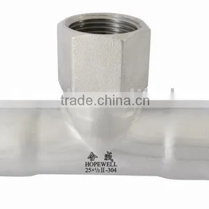 Stainless Steel Tee With Female Threaded thumbnail-1