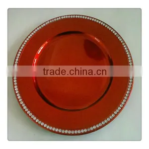 Decorative Plastic Beaded Charger Plates thumbnail-1
