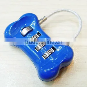 Popular Style Bone Type Security Combination Lock of Diverse Colors thumbnail-1