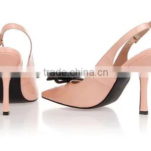 2016 Popular Pink Real Leather High-end High Heel Fashionalbe Women Lovely Pumps thumbnail-6