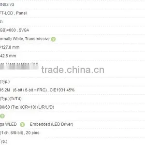 8.4 Inch G084SN03 V3 A-Si TFT-LCD Panel For AUO thumbnail-3