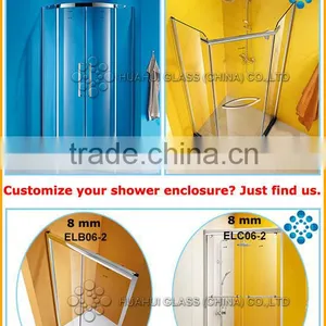 Custom With Frame Sliding Tempered Glass Shower Rooms thumbnail-1