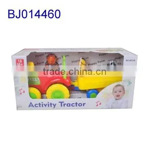 New Hot Battery Operated Cartoon Toys/ Funny Plastic Baby Farmer Toy Tractor thumbnail-4
