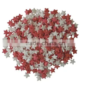 Red & White Sugar Star Shaped Decoration thumbnail-1