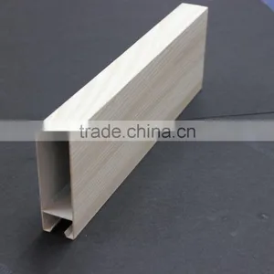 Simple Wood Grain Metal Suspend Slat Ceiling Aluminum Square Tube Screen Ceiling Tiles thumbnail-2