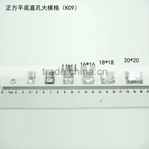 KC9 6*6 8*8 12*12 Square Flat Back Sew on Acrylic Rhinestones for Fashion Decoration, Craft Making, Garment Bags Accessories thumbnail-2