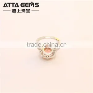 Fashion Created Morganite #777 Oval Shape 925 Silver Ring for Girl thumbnail-4