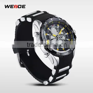 2015 LCD Men Watch White Quartz Sport Wrist Watch Digital Date Day Alarm Dual Time Quartz Timepiece thumbnail-3