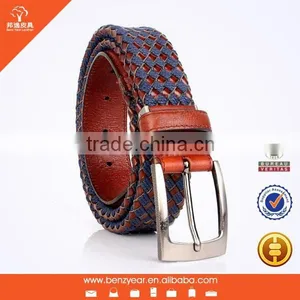 Hot Sell Genuine Leather Weaving Pin Belt Buckle Cow Leather Belt Mens thumbnail-1