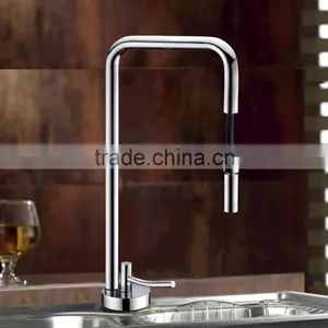 Gold Square Single Handle Kitchen Faucet thumbnail-3