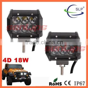 4inch High Quality Waterproof Led Light 18w 4D Led Work Light Spot/flood for Offroading Vehicles Car Jeep Suv thumbnail-1
