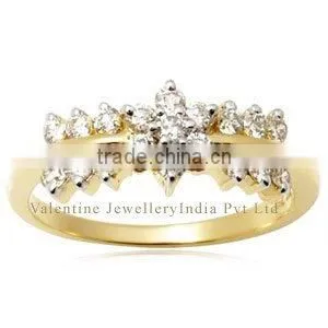 Latest Gold Ring Designs, Diamond Yellow Gold Ring, Girls Ring thumbnail-1