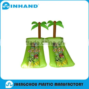 2016 Factory Promotion EN71/ASTM Certification Tropical Island Green Pvc Inflatable Air Mattress thumbnail-1