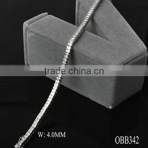 Hot Selling Two Tone Plated Zircon Tennis Bracelet thumbnail-6