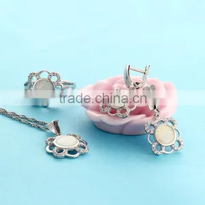 Opal Jewelry Hoop Earrings With White Stone Wholesale China SEI002W thumbnail-4
