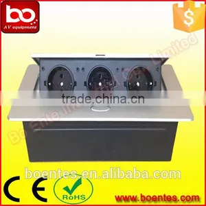 Euro Popular CE Approve Desktop Pop Up Hidden Power Socket/Outlet With 3 Way EU Standard Power Plug thumbnail-2