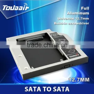Wholesale Panke Biometric Device 2nd SSD HDD HD Hard Disk Driver Caddy SATA for 12.7mm CD / DVD-ROM Optical Bay Universa thumbnail-1