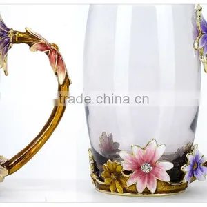 Craft Gift Pewter Handicraft Enamel Water Glass Gift Package Wedding Gift Business Gift thumbnail-4