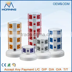 ME-S1 One Layer Vertical Rotary Floor Socket of Universal Socket Outlet With Switched Socket and 1 Meter Power Line thumbnail-6