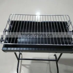 Black Steel Rectangle Small BBQ Geill With Motor and Fork thumbnail-4