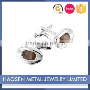 Newest Design Promotions Gifts Brown Cat Eye Stone Suit Shirt Cufflinks thumbnail-1
