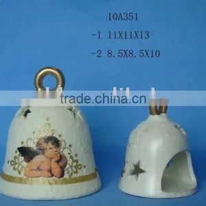 Christmas Terracotta Bell Candle Holder Decoration thumbnail-1