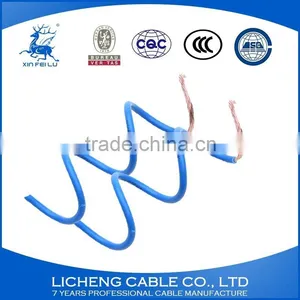 Hot Sale China Manufacturer Blue House Wiring Copper Core PVC Insulated Flexible Wire and Cable -BVR(10mm2) thumbnail-1