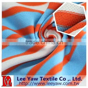 Polyester Full Dull Spandex Yarn Dyed Auto Stripe Pique Fabric With Anti-bacterial thumbnail-3