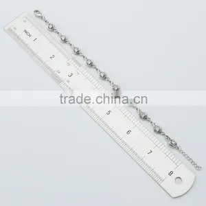 Classical 18k White Gold Plated Bracelet Musical Note Jewelry Inlaid Precious Gemstone for Party thumbnail-2