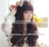 Hot Sale High Quality Dark Brown Long Curly Wig thumbnail-1