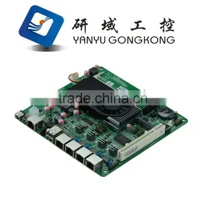 1U Atom D2550 4 Gigabit LAN Card Router/Firewall /Networking Server Motherboard thumbnail-1