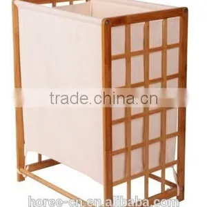 Excellent Simple Cheap Bamboo Laundry Storage Basket With Cotton Liner thumbnail-1