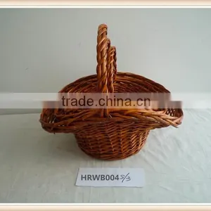 Handmade Reusable Storage Wicker Basket for Wedding or Decoration thumbnail-1