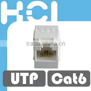 Made in Taiwan RJ45 Cat6 180Degree UTP Keystone Jack thumbnail-1