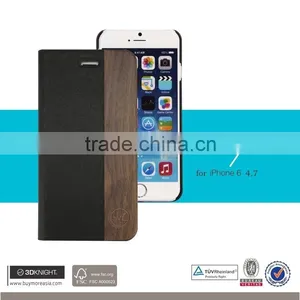 Factory Wood Case For Iphone 6s ,Pu Flip Cover Case For Iphone 6s thumbnail-1