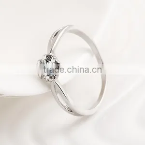 Lucury Plating New Fashion Wedding Diamond Platinum Rings thumbnail-4