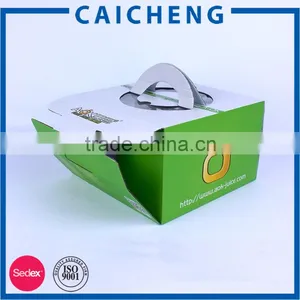 Die Cut Handle Foldable Corrugated Cake Paper Box Paper Custom Cake Boxes thumbnail-2