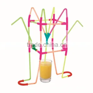 Hot Selling DIY Colorful Funny Magic Promotional Dispenser Plastic Drinking Straw thumbnail-3