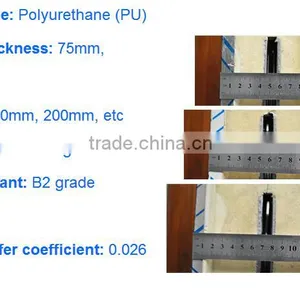 ShanDong HONYO High Quality Insulated Color Steel Polyurethane Sandwich Panel for Wall and Roof thumbnail-3