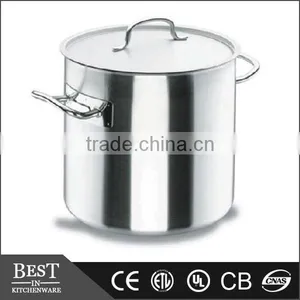 Stainless Steel Stock Pot With Lid Stainless Steel Double Bottom High Body Soup Pot With Cover thumbnail-1