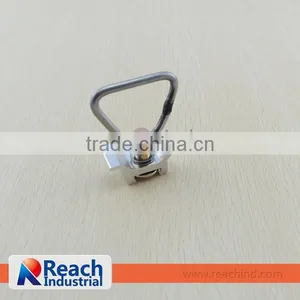 Aluminum Base Single Stud Fitting With Stainless Steel D Ring for L Track thumbnail-2